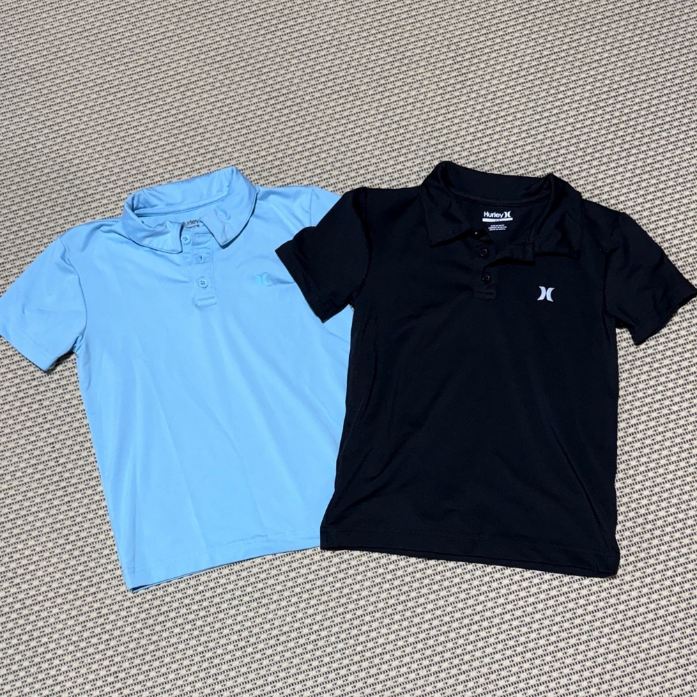 4/5 Hurley Kids Polo Shirt Duo - Light Blue and Black